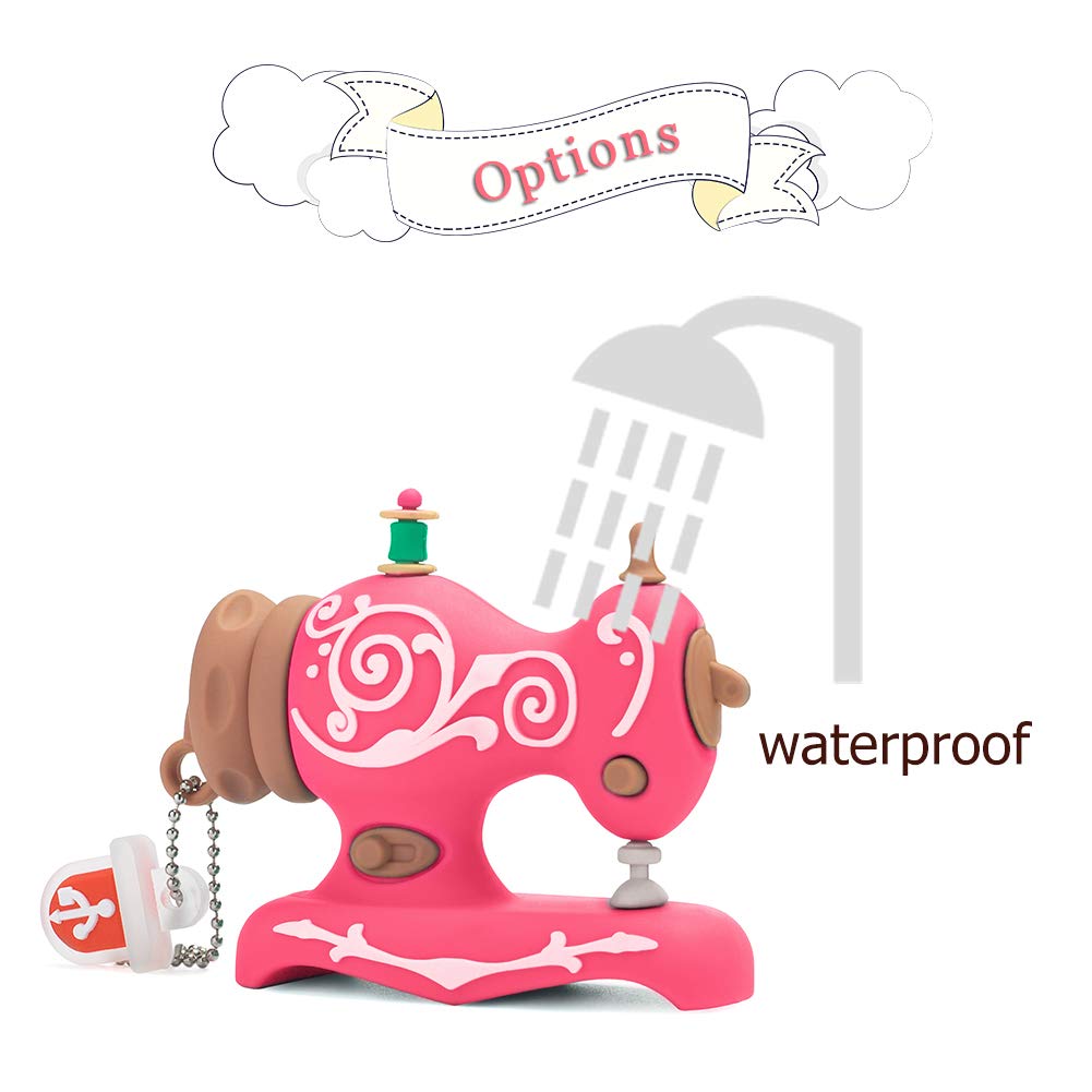 Leizhan Cute Usb Flash Drive 16Gb Sewing Machine Shape Picture Stick Thumb Drive Gift Pen Drive U Disk, Pink